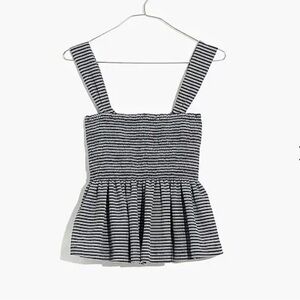 Madewell Smocked Striped Tank Top